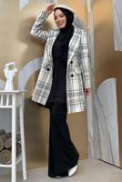 Hijab clothing ECRU PATTERNED JACKET T 9077