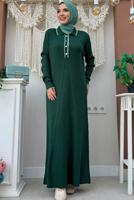Hijab clothing GREEN KNITWEAR DRESS T 32332
