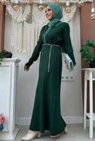 Hijab clothing GREEN KNITWEAR DRESS T 32332