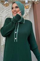 Hijab clothing GREEN KNITWEAR DRESS T 32332