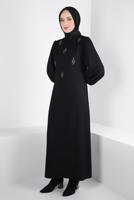 Hijab clothing BLACK ALVINA BELTED DRESS T 44356-1