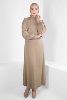 Hijab clothing BEIGE ALVINA BELTED DRESS T 44356-1