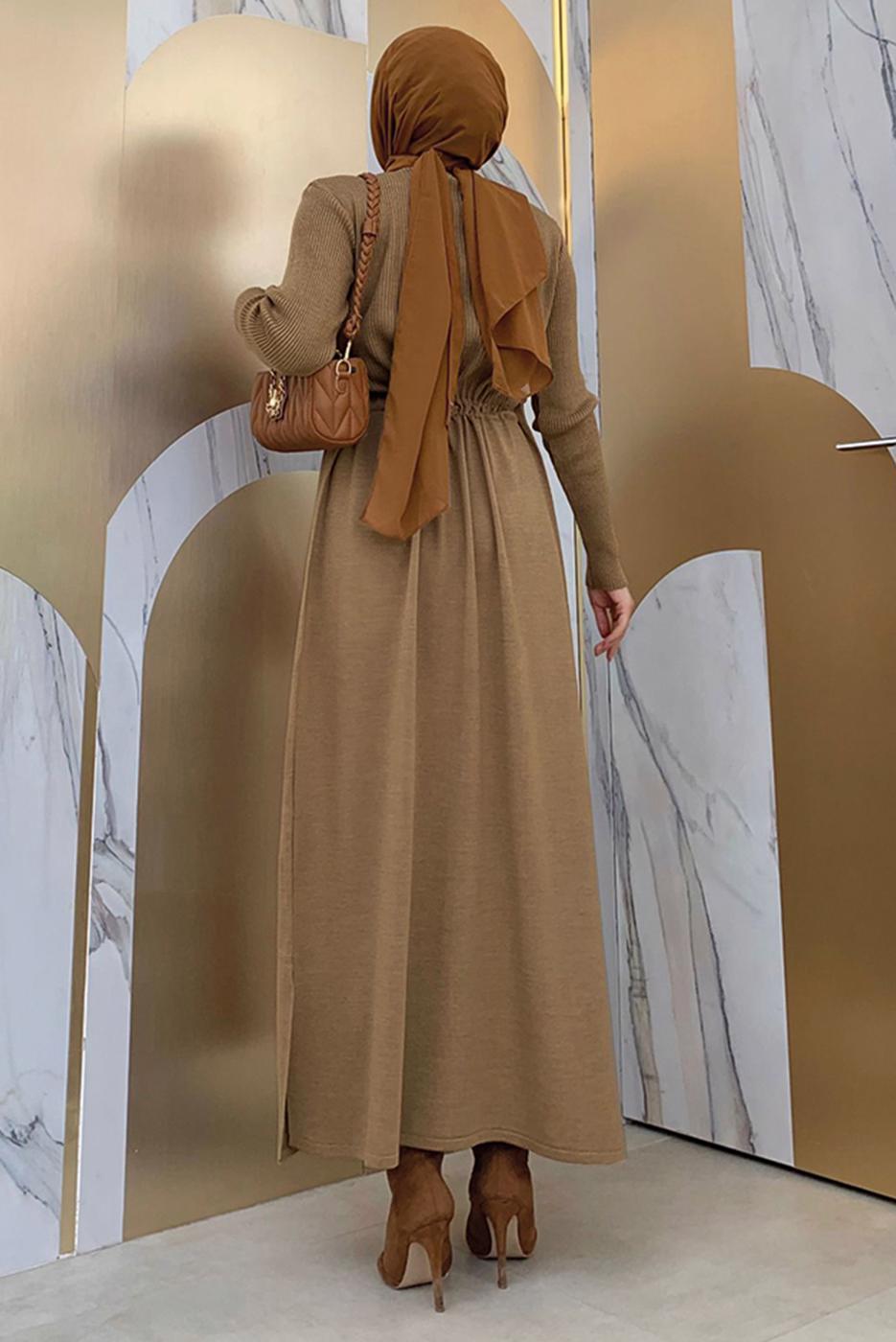 Hijab clothing MINK KNITWEAR DRESS T 5071