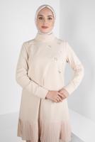 Vêtements hijab BEIGE TUNIQUE DE SURVÊTEMENT ALVINA T 44183