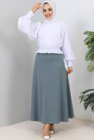 Vêtements hijab GRIS A-JUPE EN LIN T 112