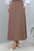 Tesettür giyim VİZON A KESİM ETEK T 112