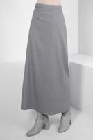 Tesettür giyim SİYAH ALVİNA PÖTİKARE DESENLİ ETEK T 60505