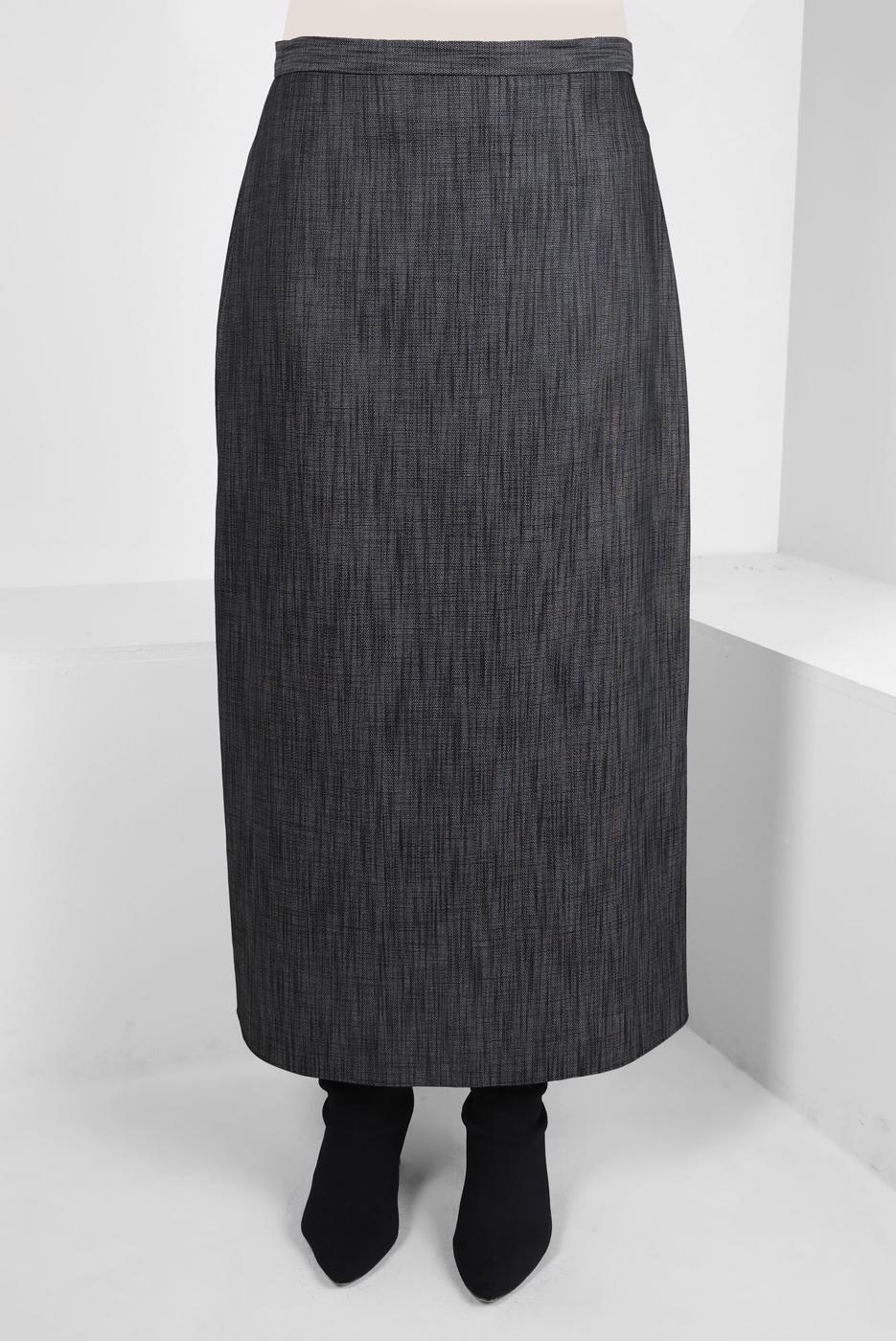 Tesettür giyim SİYAH ALVİNA DÜZ KESİM ETEK T 60513