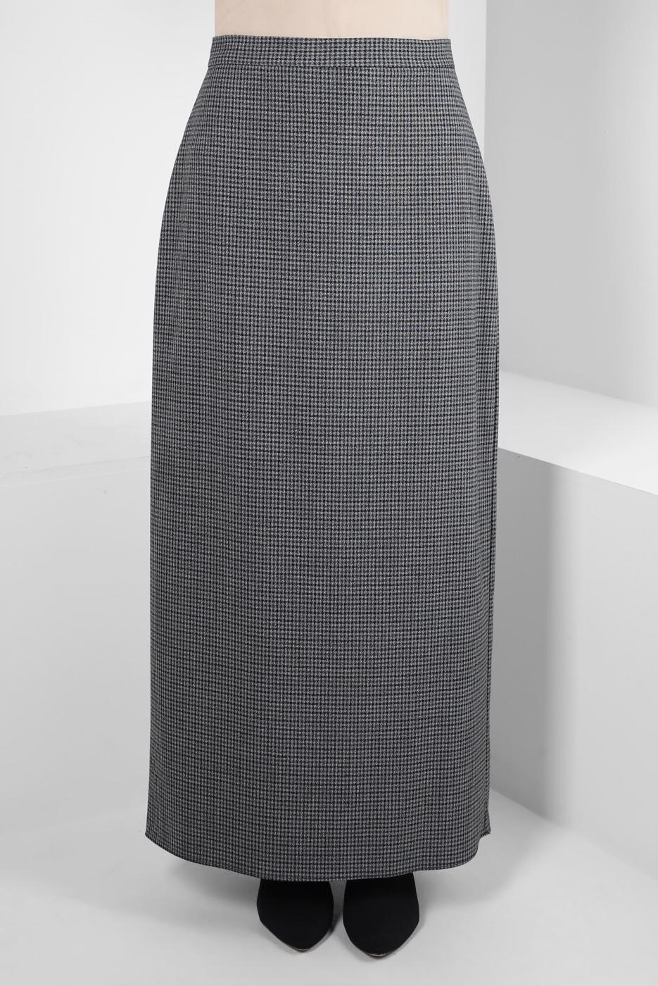 Tesettür giyim SİYAH ALVİNA EKOSE ETEK T 60519