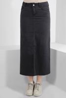 Tesettür giyim GRİ CEPLİ DENİM ETEK T 8012