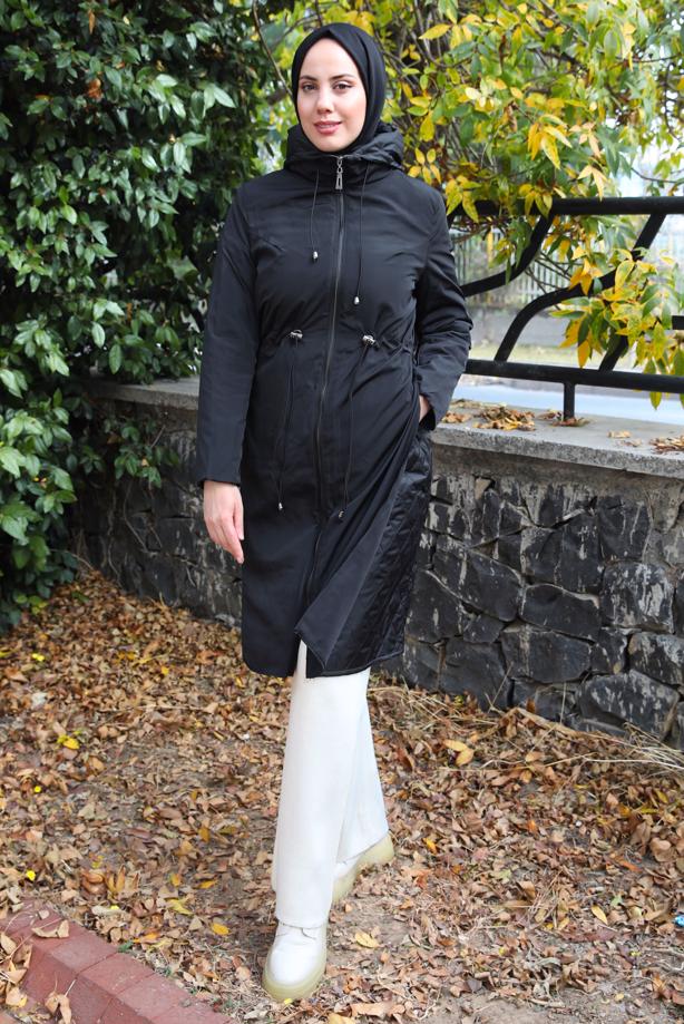 Hijab clothing  HOODED COAT T 0911 - TRENDTESETTÜR