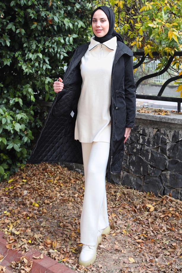 Hijab clothing  HOODED COAT T 0911 - TRENDTESETTÜR