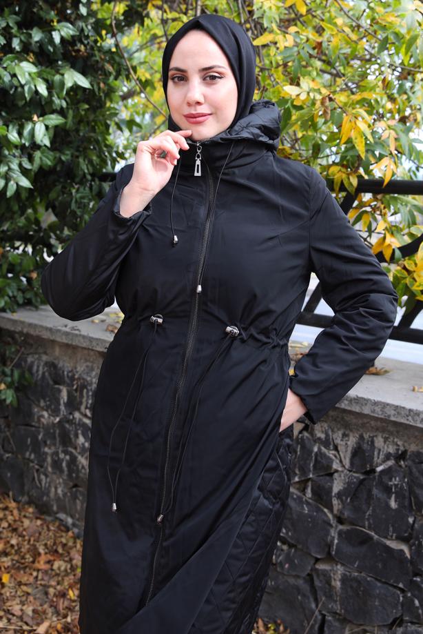 Hijab clothing  HOODED COAT T 0911 - TRENDTESETTÜR