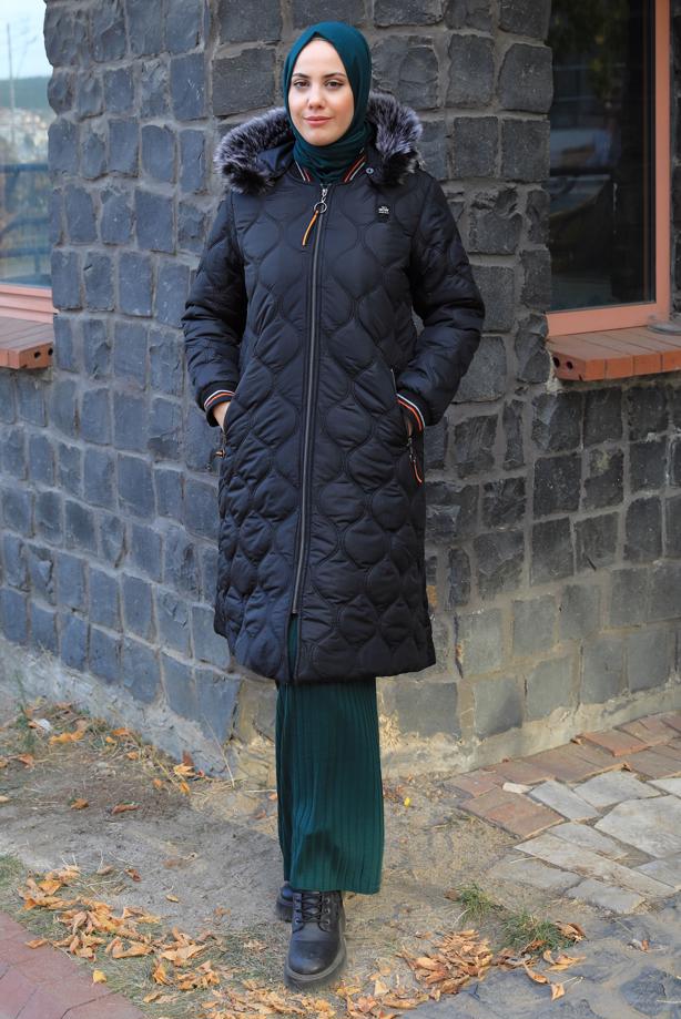 Hijab clothing  HOODED COAT T 1835 - TRENDTESETTÜR