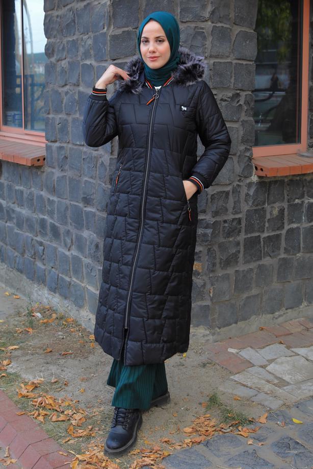 Hijab clothing  HOODED COAT T 1847 - TRENDTESETTÜR