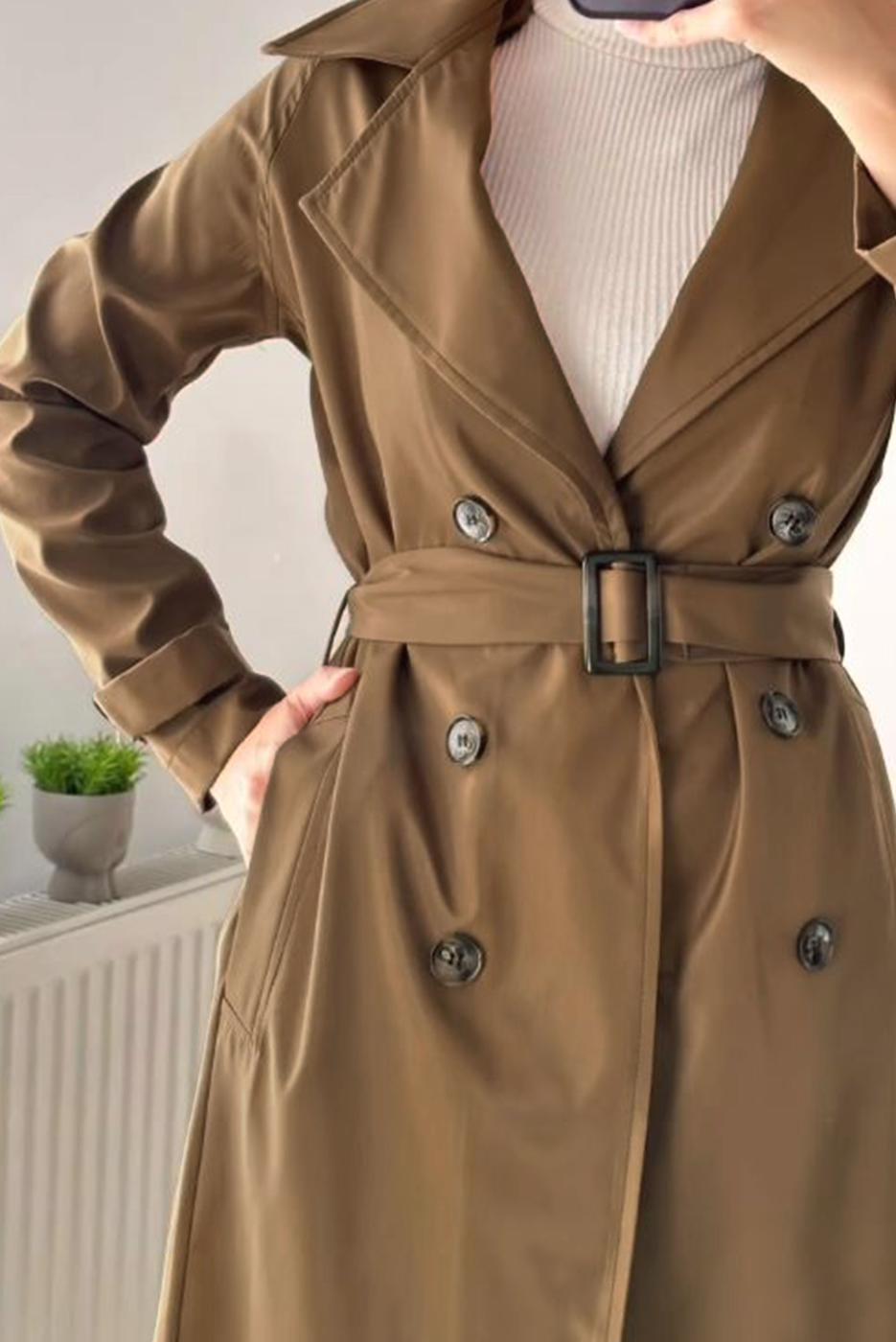 Vêtements hijab TABA MANTEAU CEINTURE T 3695