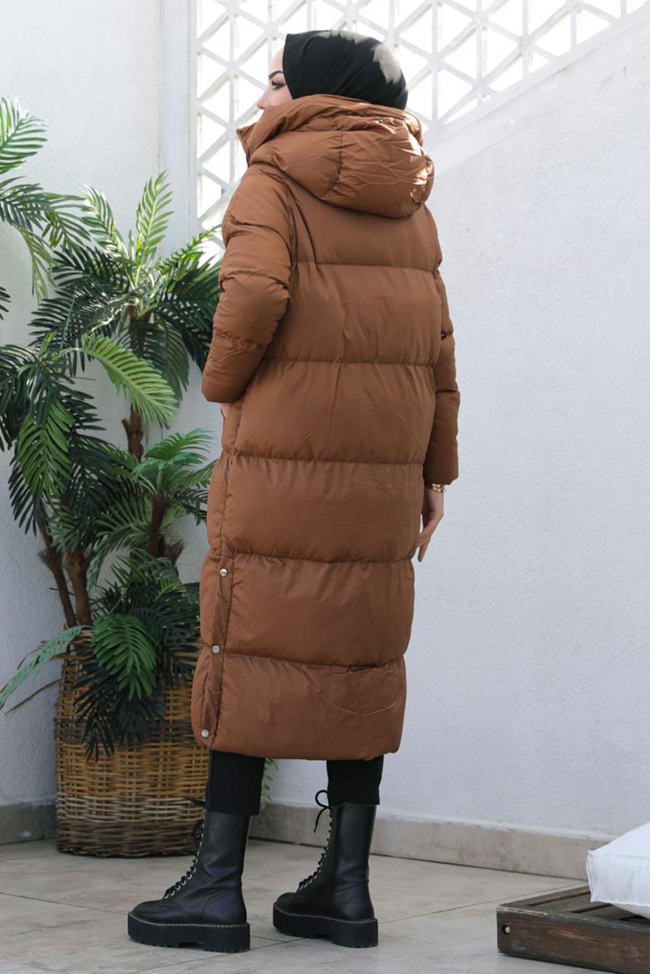 Hijab clothing TABA HOODED PUFFER COAT T 4444