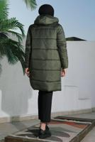 Tesettür giyim HAKİ CEPLİ ŞİŞME MONT T 5444