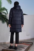 Tesettür giyim LACİVERT CEPLİ ŞİŞME MONT T 5444