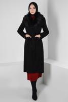 Hijab clothing BLACK T 90405 ALVİNA WİNTER ALMEDA KABAN 40/48 TEK42