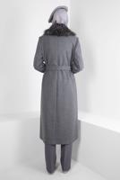 Hijab clothing GREY T 90405 ALVİNA WİNTER ALMEDA KABAN 40/48 TEK42