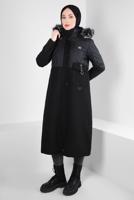 Hijab clothing BLACK ALVINA HOODED COAT T 90427