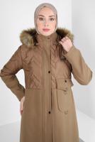 Hijab clothing BROWN ALVINA HOODED COAT T 90427