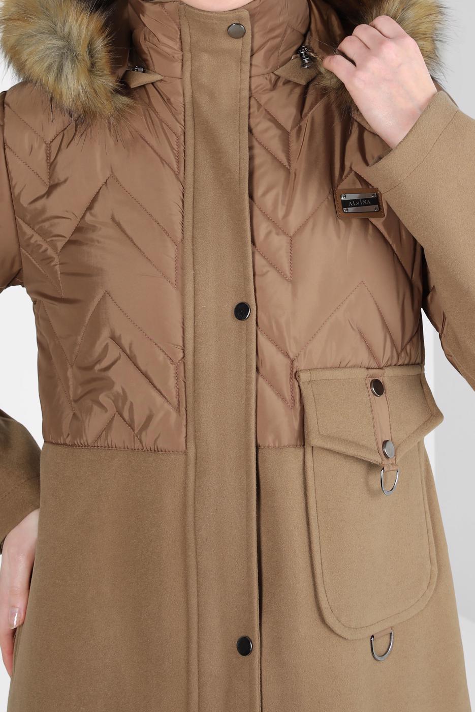 Hijab clothing BROWN ALVINA HOODED COAT T 90427