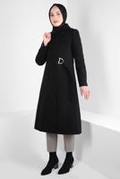 Hijab clothing BLACK ALVINA BELTED COAT T 90443