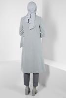 Vêtements hijab GRIS ALVINA MANTEAU CEINTURÉ T 90443