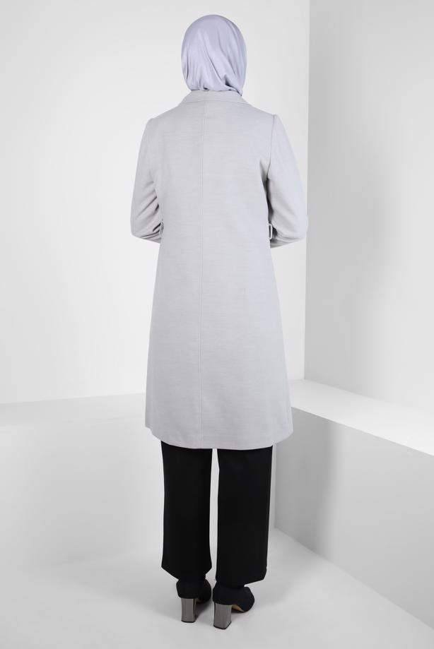 Hijab clothing GREY T 90449ALVİNA MOLLY KABAN 38/44 TEK40 - TRENDTESETTÜR