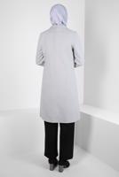Hijab clothing GREY ALVINA BELTED COAT T 90449