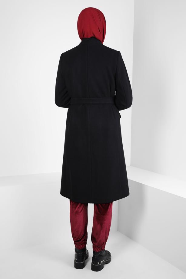 Hijab clothing BLACK T 90454 ALVİNA 8239 KABAN 38/46 TEK40 - TRENDTESETTÜR