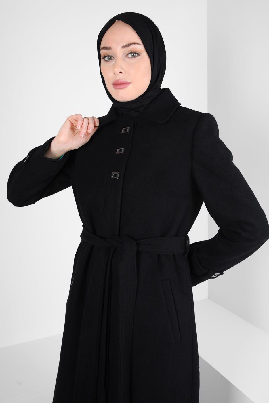 Hijab clothing BLACK T 90456 ALVİNA 8239 KABAN 40/48 TEK42