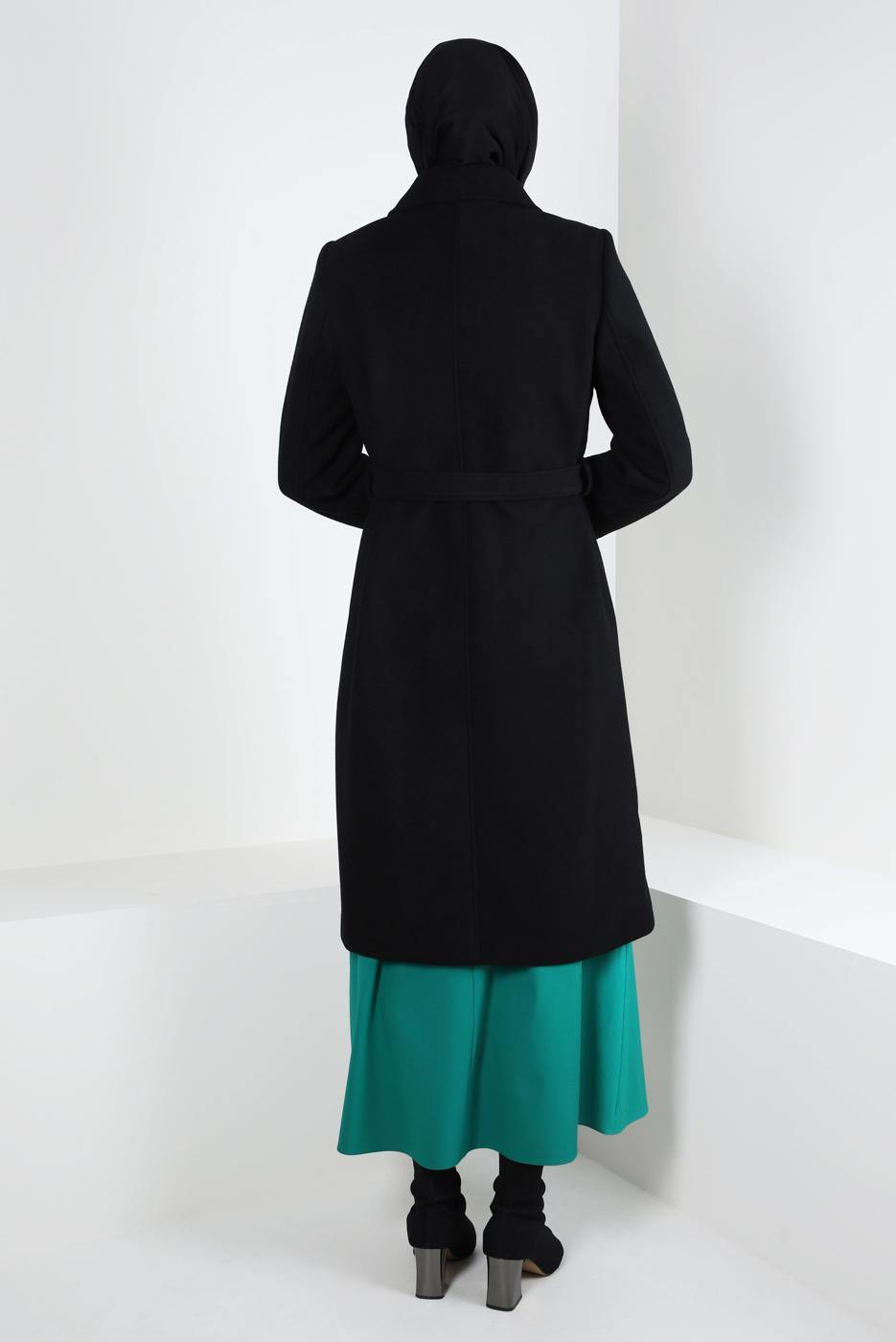 Hijab clothing BLACK T 90456 ALVİNA 8239 KABAN 40/48 TEK42