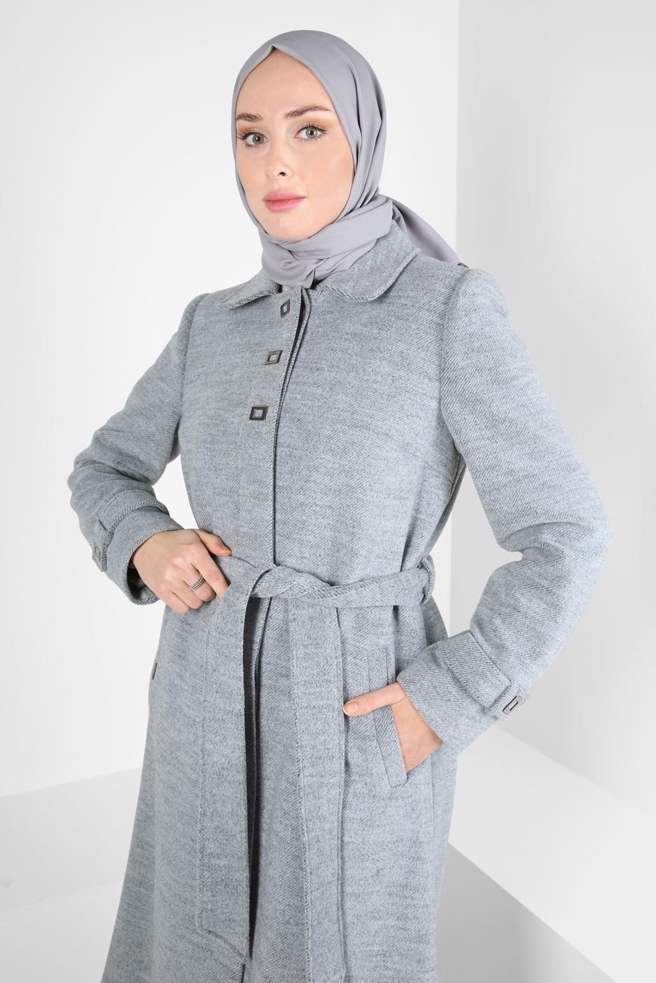 Hijab clothing GREY T 90456 ALVİNA 8239 KABAN 40/48 TEK42