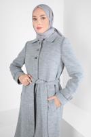 Hijab clothing GREY T 90456 ALVİNA 8239 KABAN 40/48 TEK42
