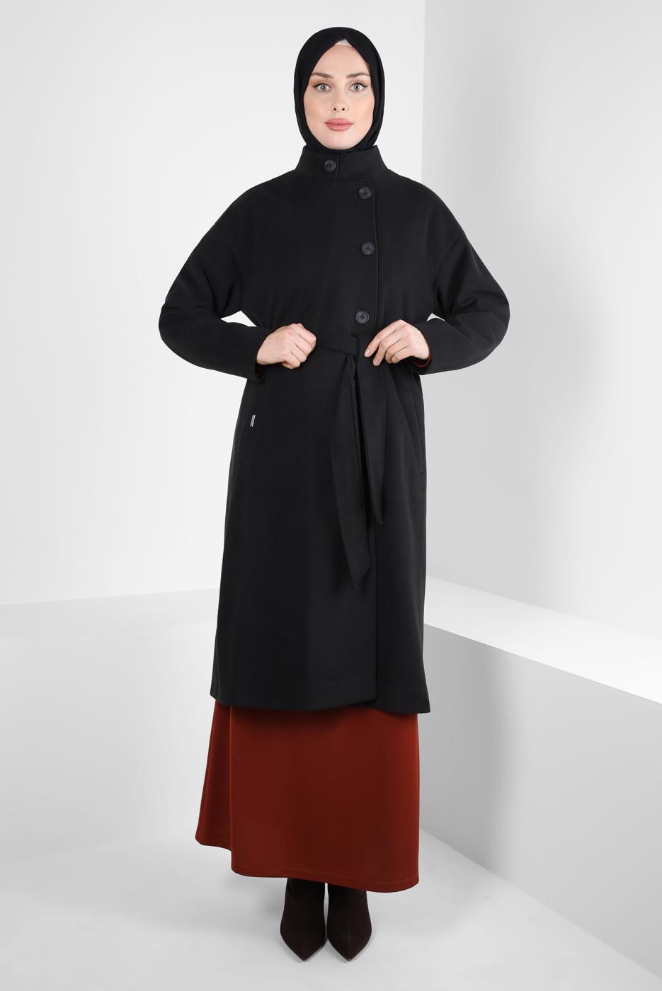 Hijab clothing BLACK T 90457 ALVİNA 8559 KABAN 38-46 TEK 40