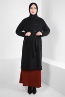 Hijab clothing BLACK T 90457 ALVİNA 8559 KABAN 38-46 TEK 40