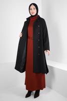Hijab clothing BLACK T 90457 ALVİNA 8559 KABAN 38-46 TEK 40