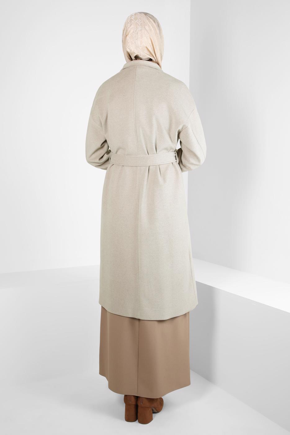 Hijab clothing BEIGE T 90457 ALVİNA 8559 KABAN 38-46 TEK 40