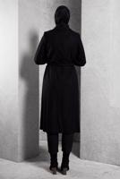 Hijab clothing BLACK ALVINA BELTED COAT T 90458