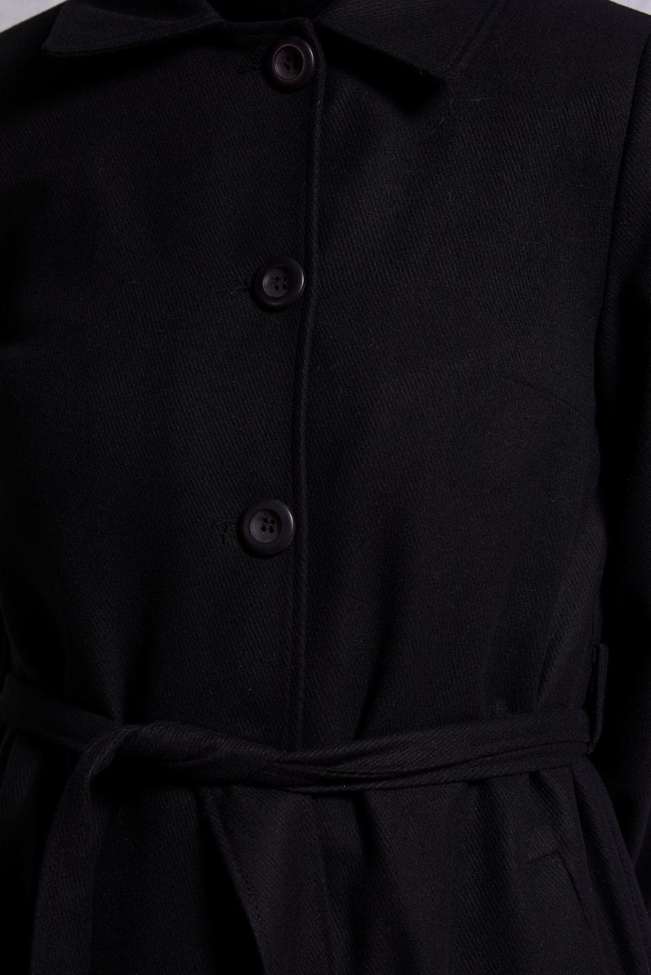 Hijab clothing BLACK ALVINA BELTED COAT T 90458