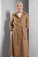 Hijab clothing BROWN ALVINA BELTED COAT T 90458