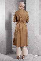 Hijab clothing BROWN ALVINA BELTED COAT T 90458
