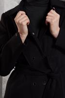Hijab clothing BLACK ALVINA BELTED COAT T 90473