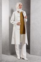 Hijab clothing CREAM ALVINA BELTED COAT T 90473