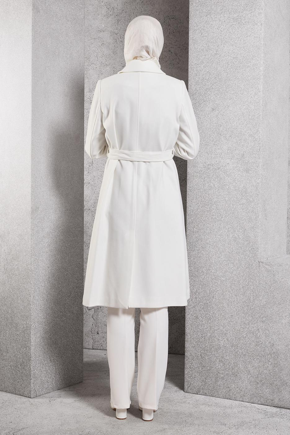 Hijab clothing CREAM ALVINA BELTED COAT T 90473