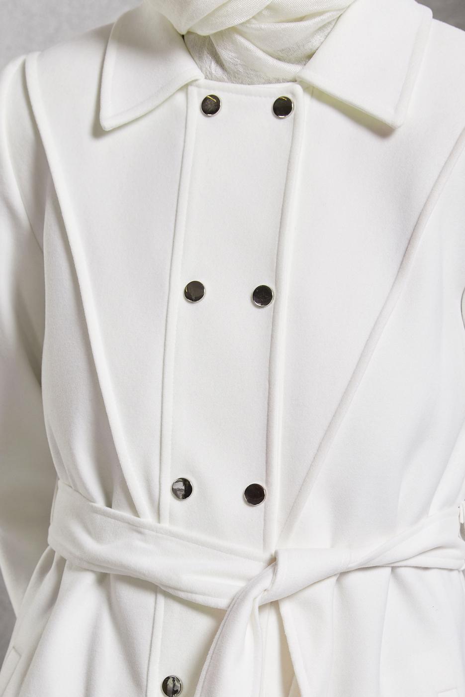 Hijab clothing CREAM ALVINA BELTED COAT T 90473