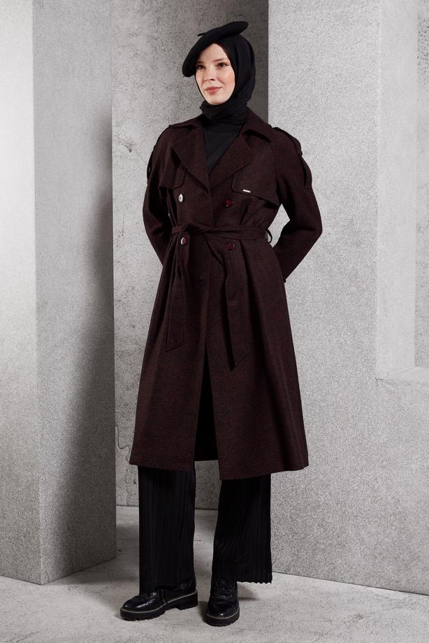 Hijab clothing BLACK T 90474-1 ALVİNA 8108 KABAN 40/48 TEK38 - TRENDTESETTÜR